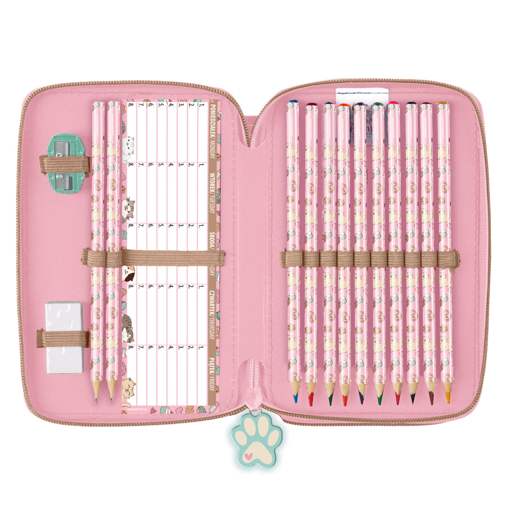 Zvýhodněná školní sada s batohem Cleo a Frank kočka 8ks