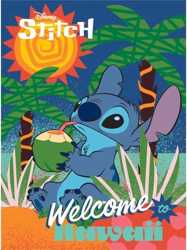 Školní sešit A5 Stitch 32 listů, čtverečkovaný, 4 druhy