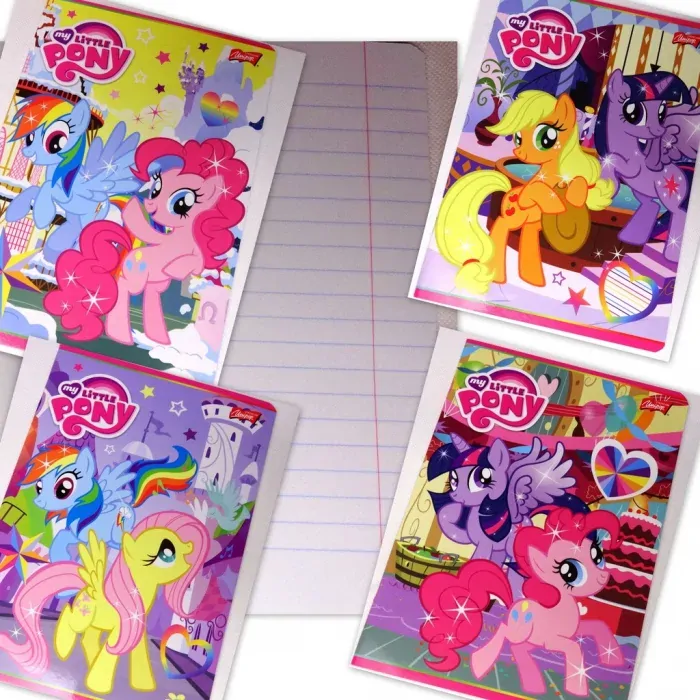 ŠKOLNÍ SEŠIT A5 MY LITTLE PONY 16 listů, linkovaný, 4 druhy