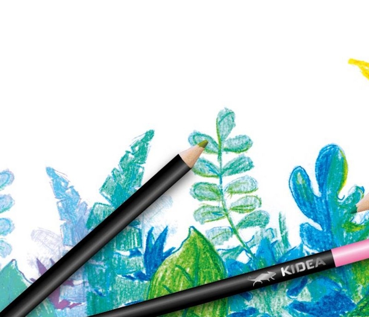 KIDEA TROJHRANNÉ PASTELKY V KOVOVÉ KRABIČCE 24 KS