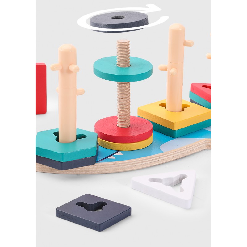 WOODEN TOYS VELKÁ VKLÁDAČKA TVARŮ ŽRALOK