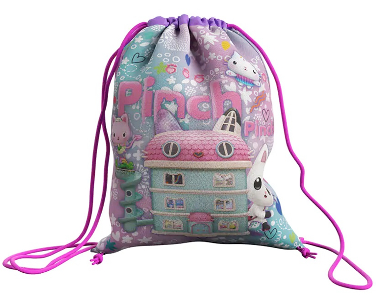 Školní třípatrový plně vybavený penál Gabby´s Dollhouse + sáček zdarma