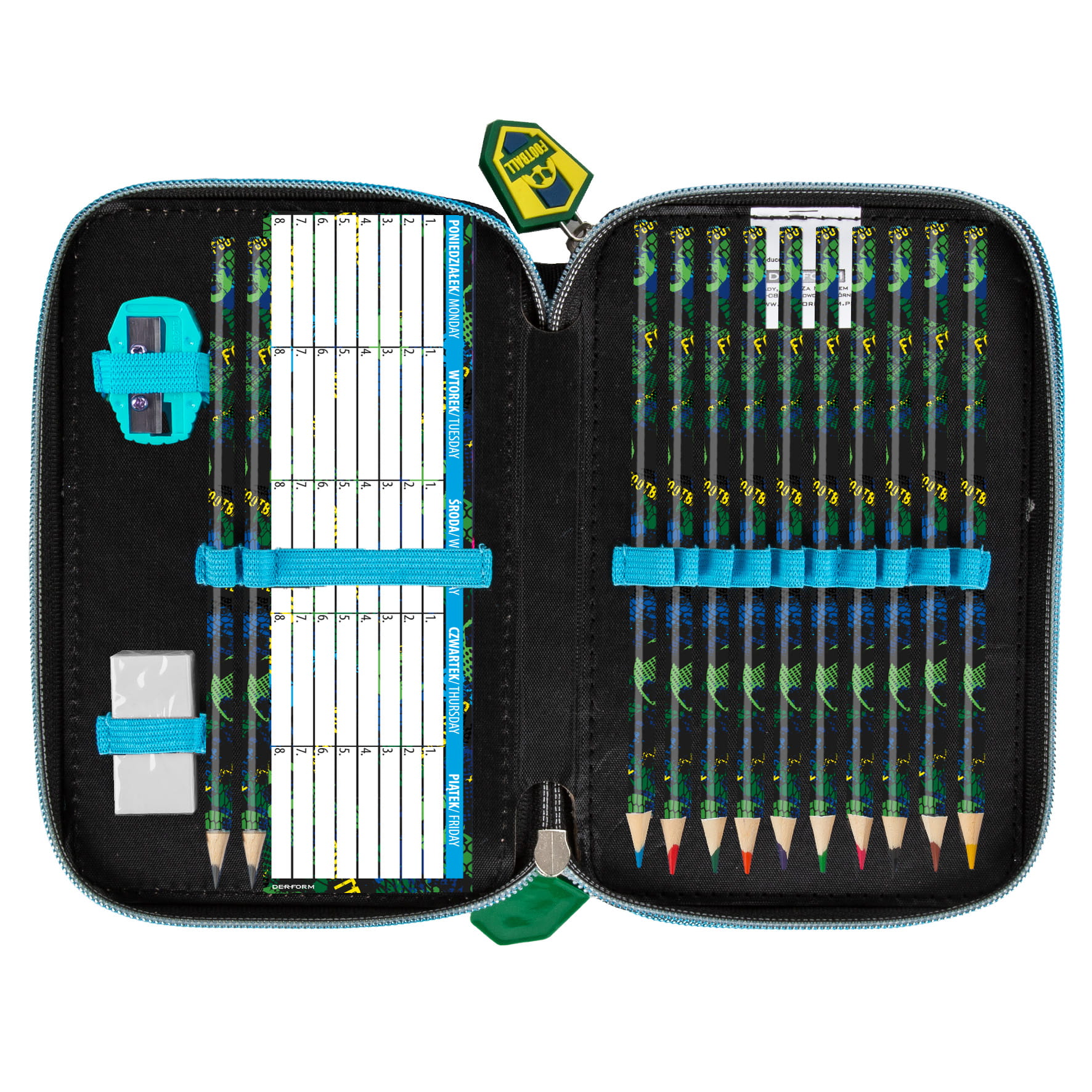 Zvýhodněná školní sada s batohem fotbal 9 ks