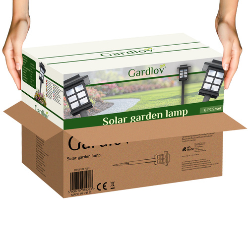Gardlov solární zahradní lampy domečky sada 6 ks