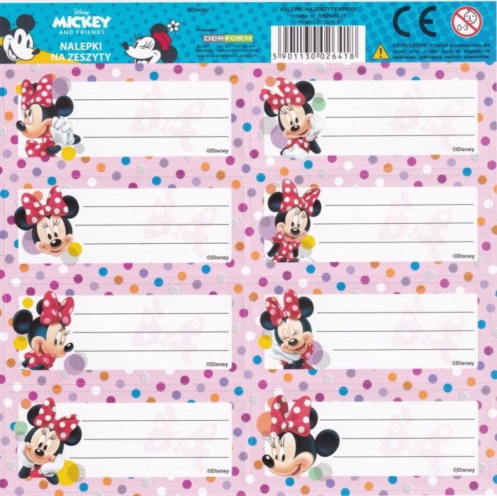 SAMOLEPKY - JMENOVKY DISNEY MINNIE MOUSE