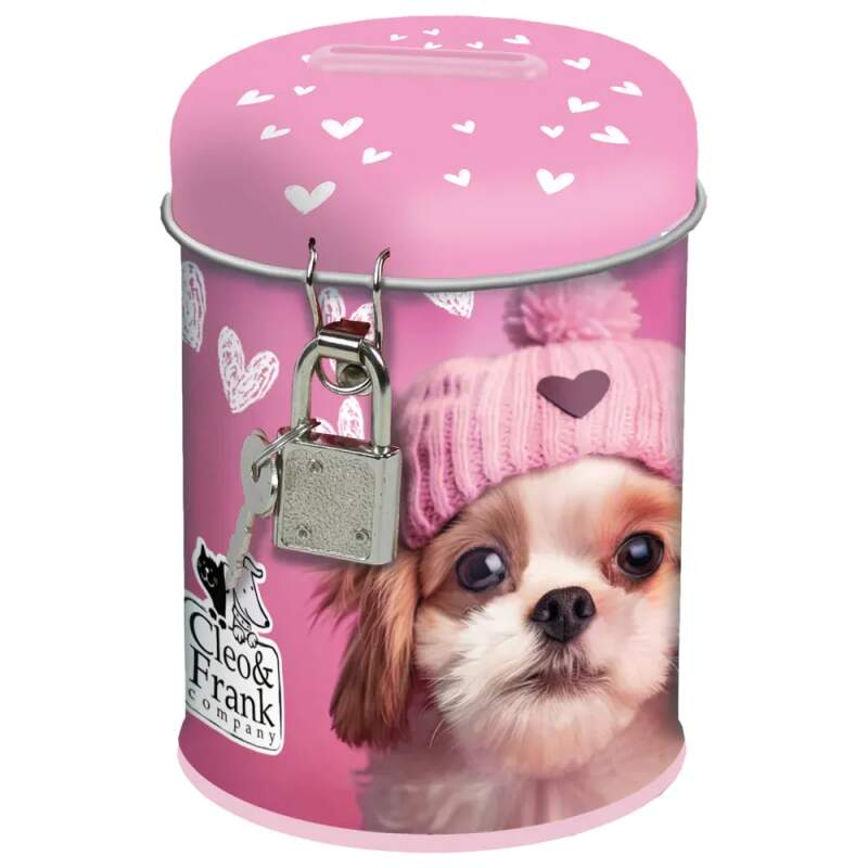 POKLADNIČKA SE ZÁMKEM CLEO A FRANK PEJSCI