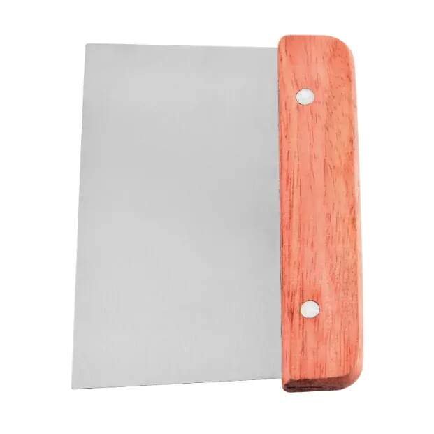 UNIVERZÁLNÍ NEREZOVÝ NŮŽ - STĚRKA S DŘEVĚNOU RUKOJETÍ 15 x 11 CM