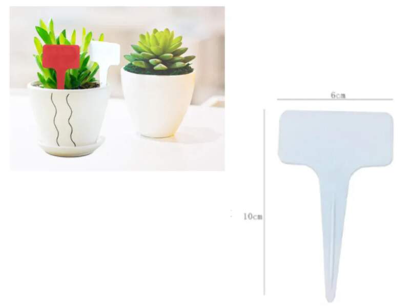 PLASTOVÉ ŠTÍTKY, ZAHRADNÍ ZNAČENÍ BÍLÉ SADA 20 KS