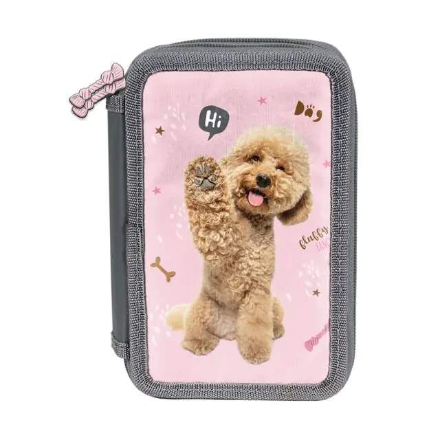 PASO ŠKOLNÍ TŘÍPATROVÝ PLNĚ VYBAVENÝ PENÁL PEJSEK PUDL