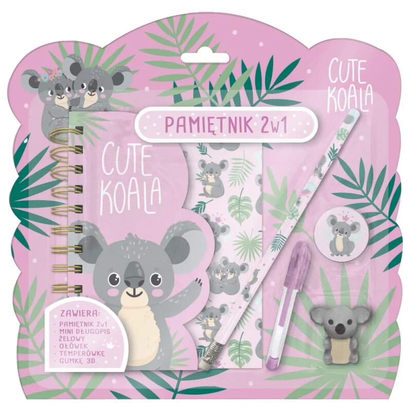 DIÁŘ SE ZÁMKEM 2 v 1 + SADA DOPLŇKŮ KOALA