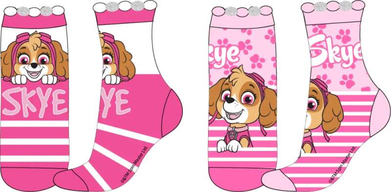 Dívčí ponožky Paw Patrol Skye sada 2 ks 31/34
