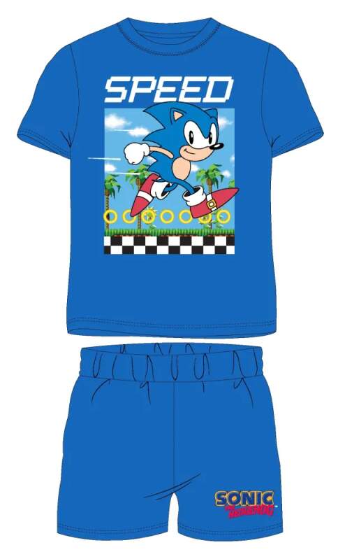 Chlapecké letní pyžamo Sonic modré 104