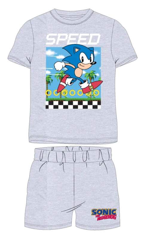 Chlapecké letní pyžamo Sonic šedé 104