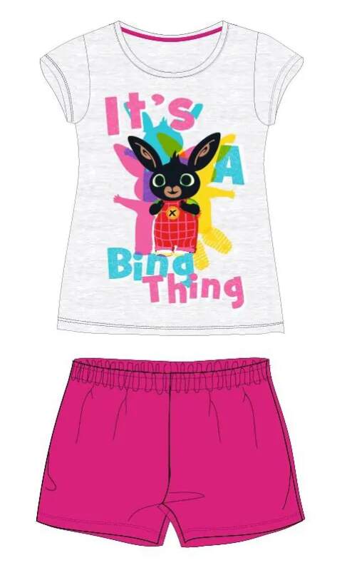 Dívčí letní pyžamo králíček Bing růžové 104