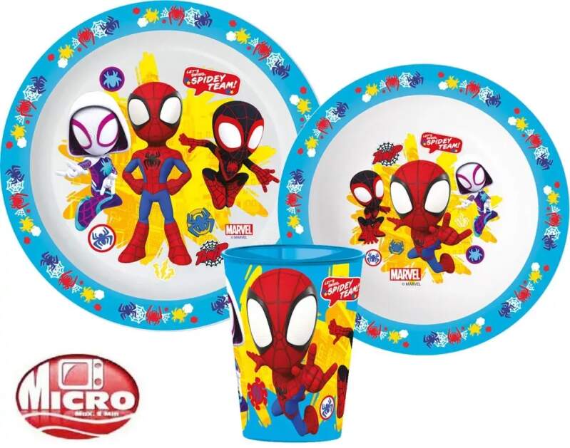 Jídelní sada s pohárkem Marvel Spidey