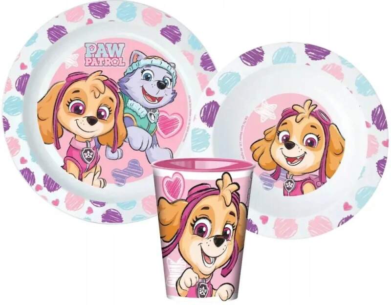 Jídelní sada s pohárkem Paw Patrol Skye