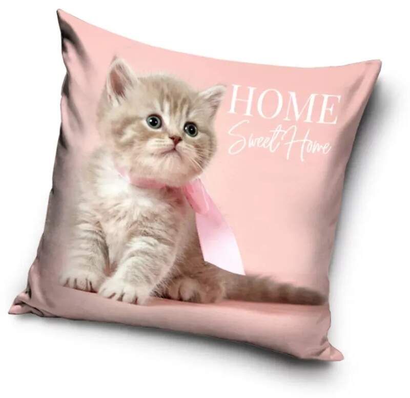 Dekorativní polštář kotě Home Sweet Home
