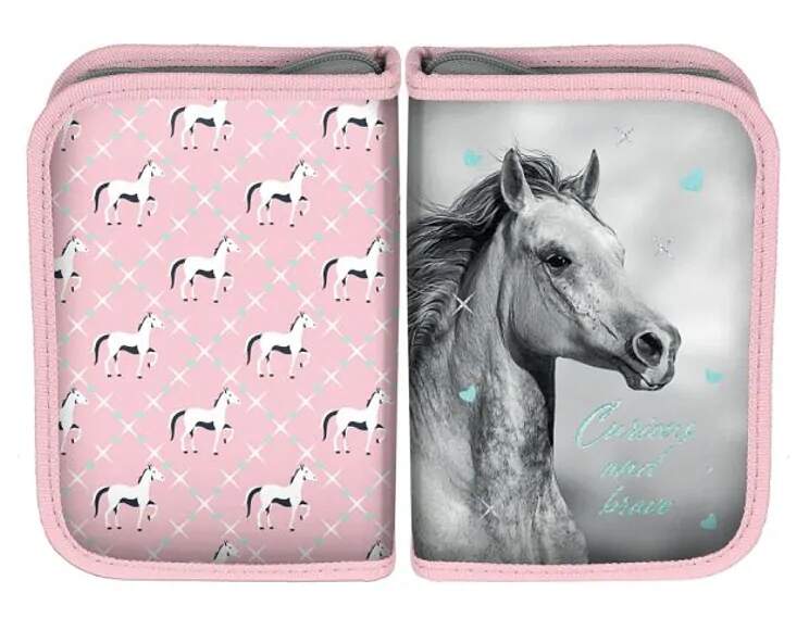 Paso školní jednopatrový penál plně vybavený koně