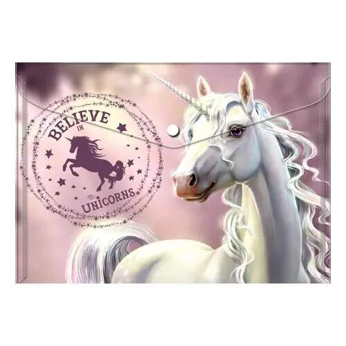 Plastová složka psaníčko A4 Believe in Unicorns