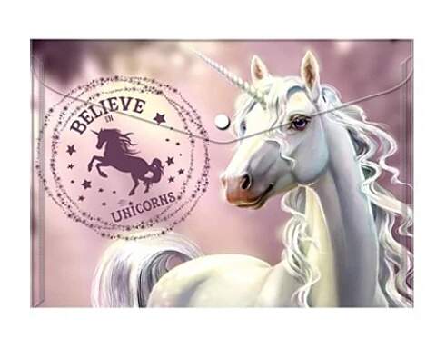 Plastová složka psaníčko A5 Believe in Unicorns