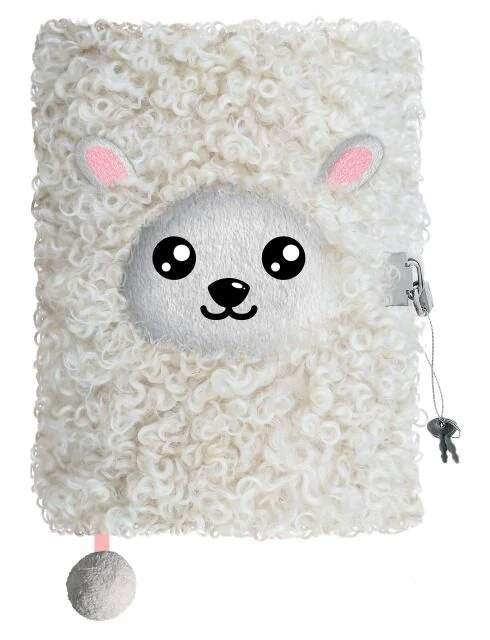 Plyšový deník se zámkem A5 ovečka
