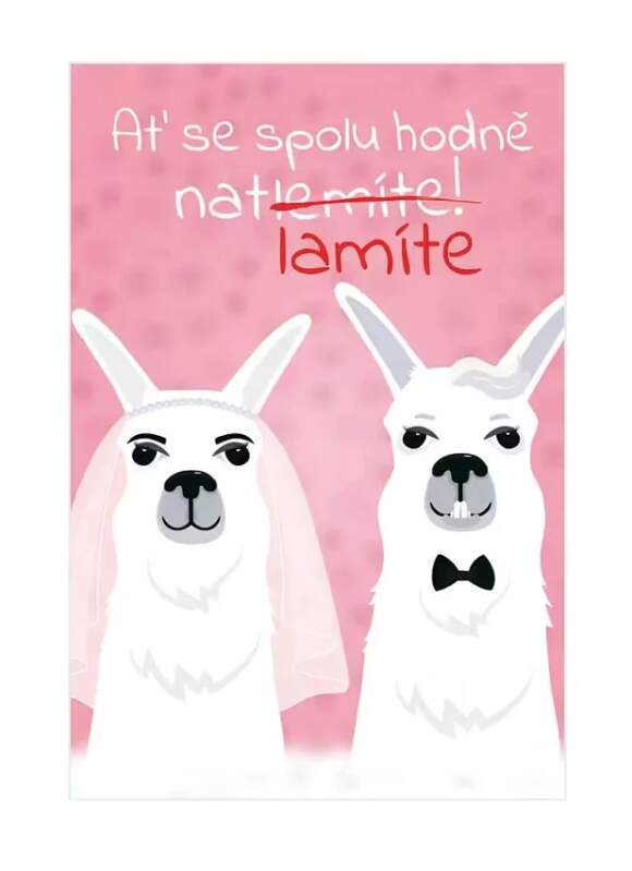 Blahopřání ke sňatku lamy