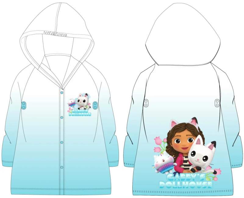 Dívčí pláštěnka Gabby´s Dollhouse modrá 116/122