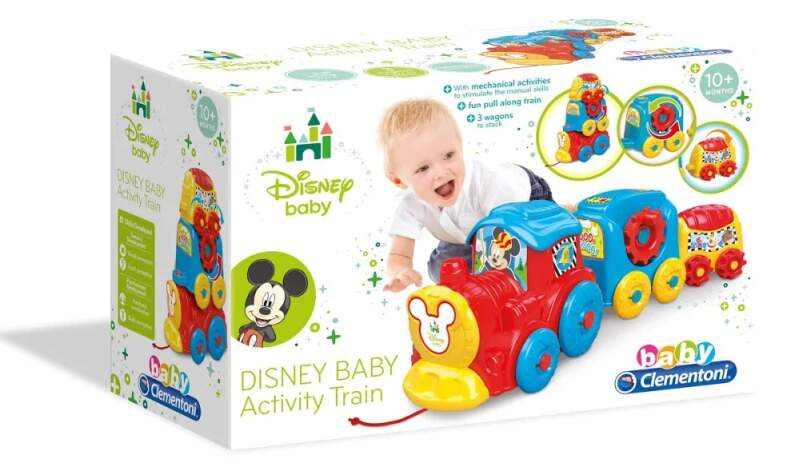 Clemmy baby didaktický vláček Mickey Mouse s aktivitami