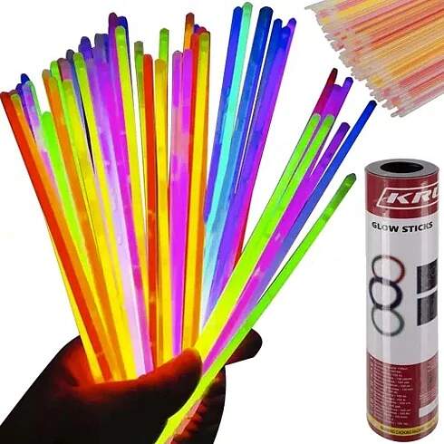 Kruzzel svítící fluorescenční náramky sada 100 ks