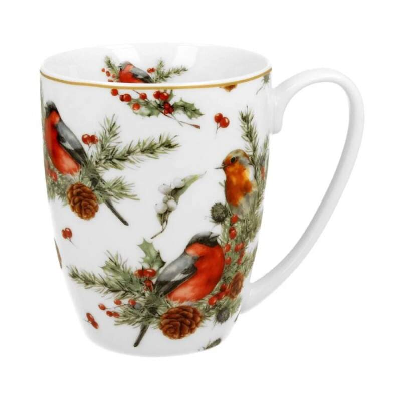 Porcelánový hrnek Christmas Birds dárkové balení 360 ml
