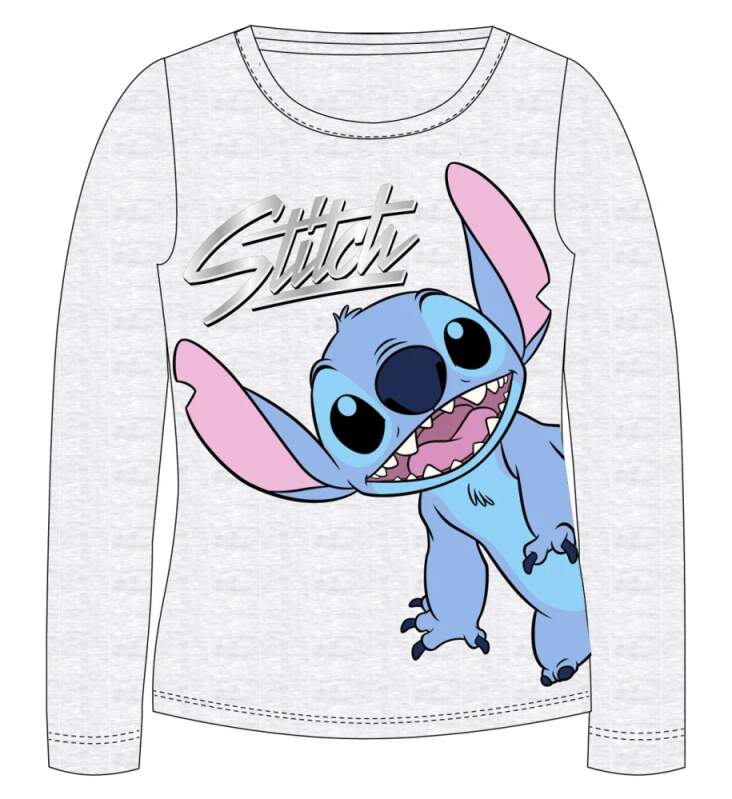Dívčí tričko Disney Stitch světle šedé 110