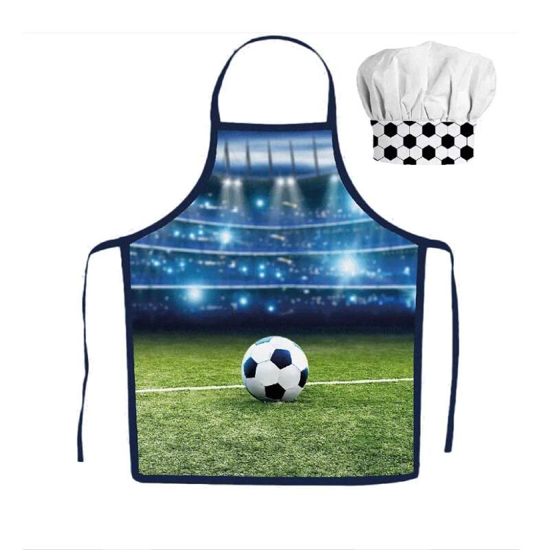 Kuchařský set - zástěrka a čepice fotbal