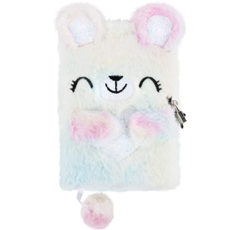 Plyšový deník se zámkem A5 medvídek