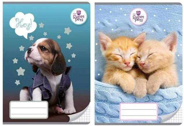 ŠKOLNÍ SEŠIT A5 SWEET PETS KOČKY čtverečkovaný
