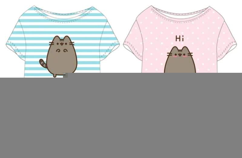 DÍVČÍ/DÁMSKÉ TRIČKO NA SPANÍ KOČIČKA PUSHEEN RŮŽOVÉ XL