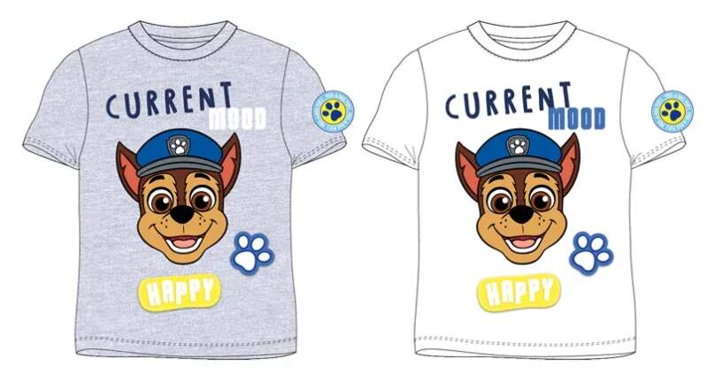 CHLAPECKÉ TRIČKO PAW PATROL CHASE ŠEDÉ 116