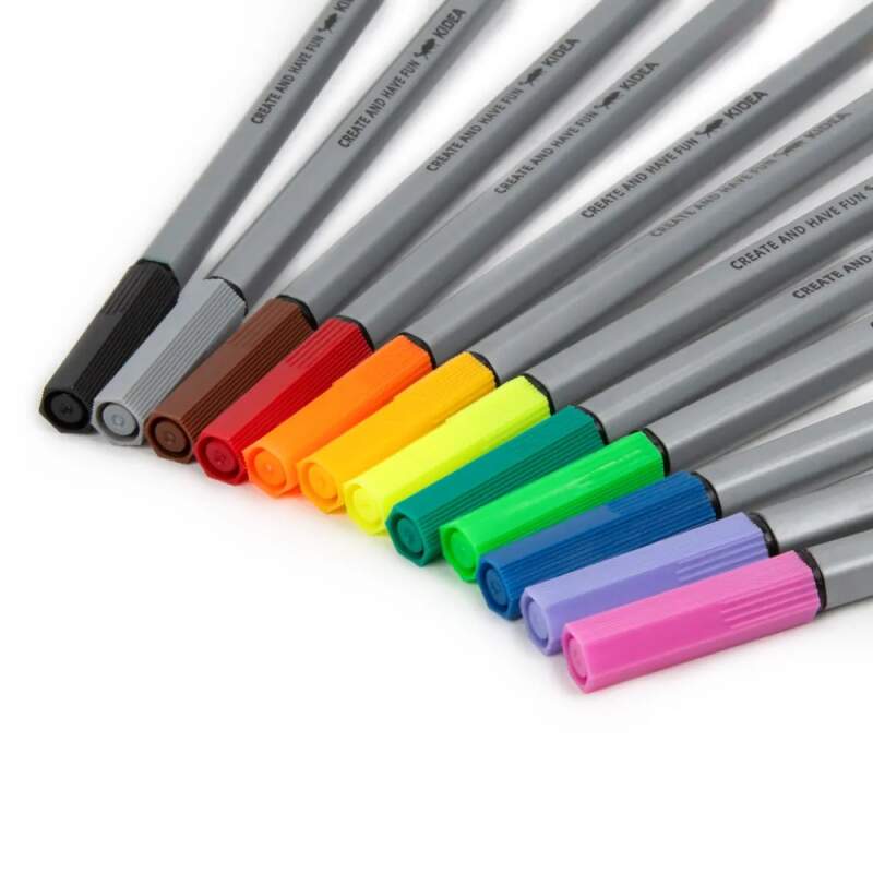 KIDEA JEMNÉ TENKÉ FIXY SADA 12 KS