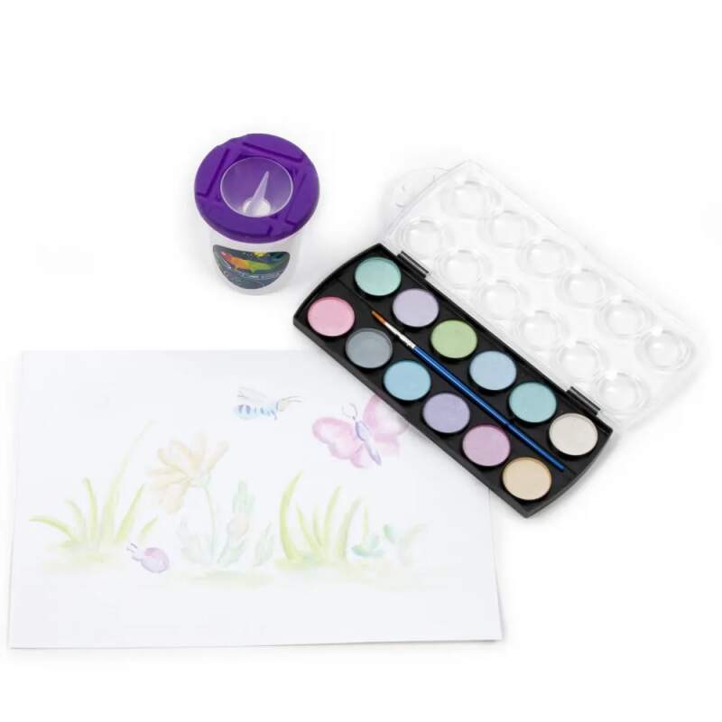 KIDEA METALICKÉ AKVARELOVÉ VODOVÉ BARVY 12 BAREV