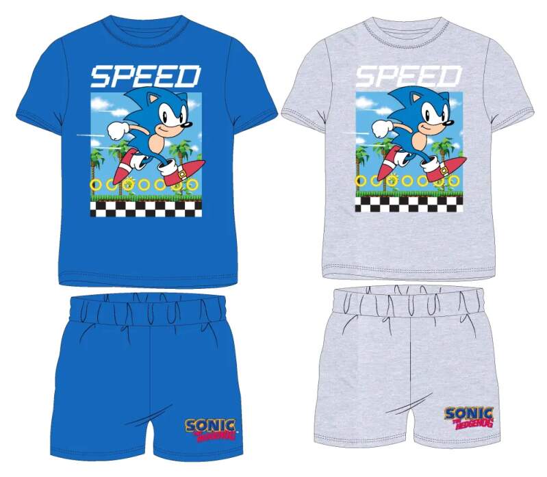 Chlapecké letní pyžamo Sonic šedé 104