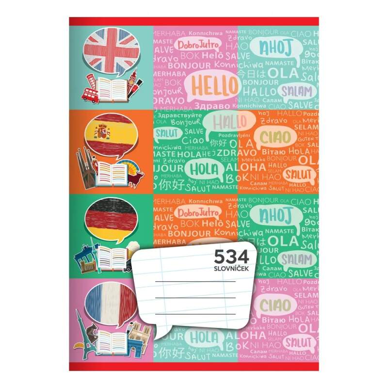 Školní sešit A5 534 4 druhy slovníček