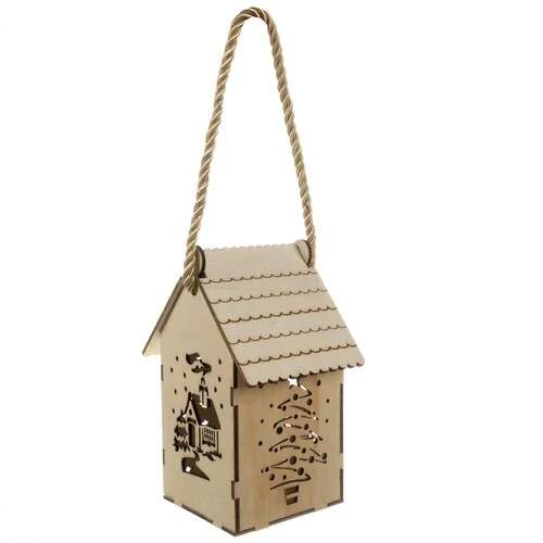 Ruhhy adventní závěsná LED lucerna, domeček