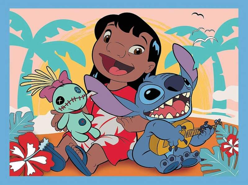 Puzzle 2 v 1 a pexeso Lilo a Stitch Šťastný den