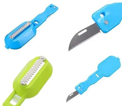 ŠKRABKA NA RYBY SE ZÁSOBNÍKEM A NOŽÍKEM 20 CM