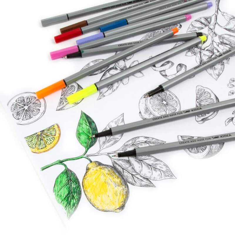 KIDEA JEMNÉ TENKÉ FIXY SADA 12 KS