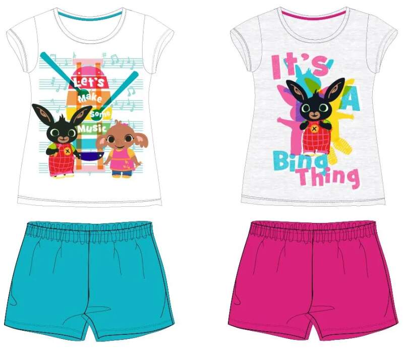 Dívčí letní pyžamo králíček Bing růžové 98