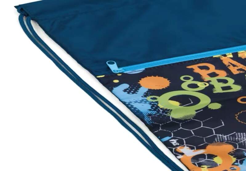 Sáček na přezůvky s přední kapsou na zip Football