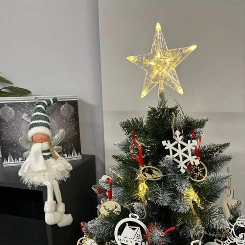 Ruhhy svítící vánoční LED hvězda na stromeček 20cm