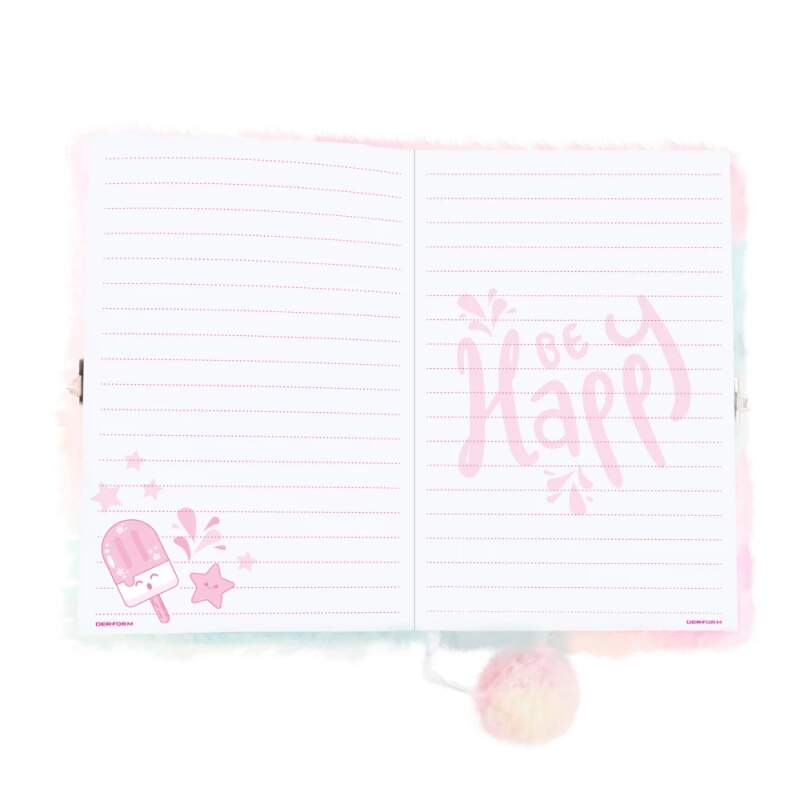 Plyšový deník se zámkem A5 medvídek