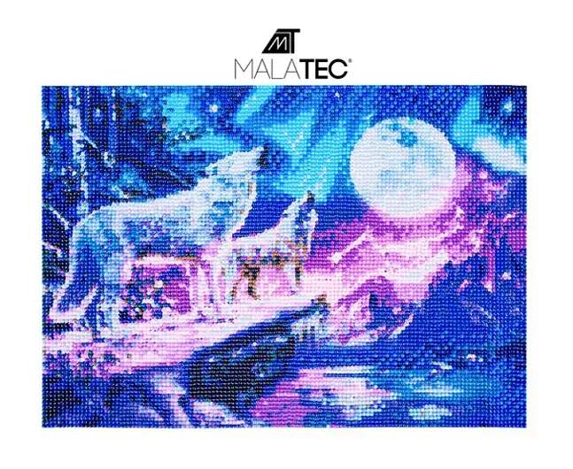 MALATEC DIAMANTOVÁ VYŠÍVACÍ MOZAIKA 5D VLCI 30x40cm