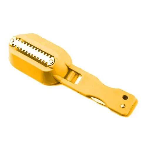 ŠKRABKA NA RYBY SE ZÁSOBNÍKEM A NOŽÍKEM 20 CM